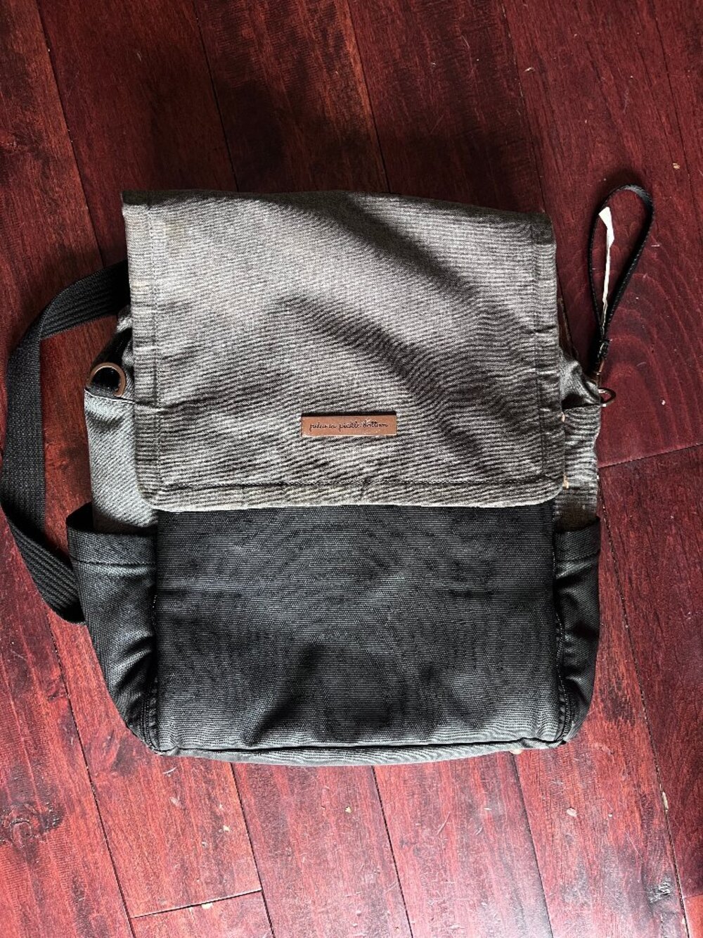 Petunia Pickle Bottom Boxy Backpack in Heather Grey & Black